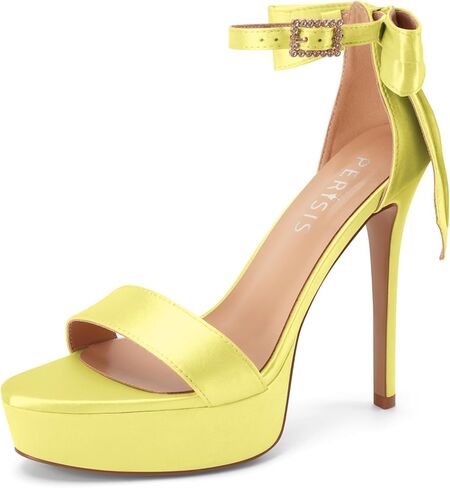 Women's Pink Platform Stiletto High Heels Heeled Sandals Round Open Toe Comfy Bow Heels in Saudi Arabia