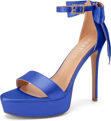Women's Pink Platform Stiletto High Heels Heeled Sandals Round Open Toe Comfy Bow Heels in Saudi Arabia