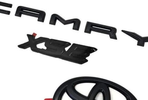 Set of 3 Blackout Rear Trunk Emblem Badges Camry XSE Overlay 2018+ in Kuwait