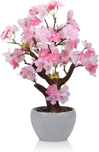 TOARTi Artificial Olive Tree Potted Plant with Stone Pot, 10" Tall Japanese Bonsai Tree Faux Plants Desk Plant, Realistic Greenery Decor for for Home Bedroom Bathroom Office Desk in Saudi Arabia