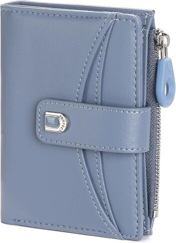 Small Wallets for Women Vegan Leather Bifold Card Holder with Zipper Pocket in Kuwait