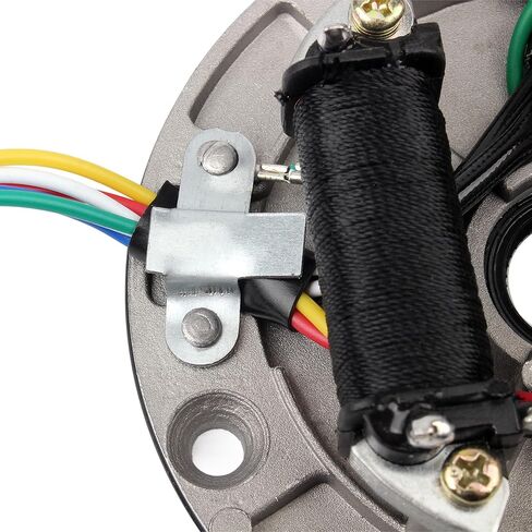 PowerMotor 2 لفائف الإشعال Magneto الجزء الثابت من اللوحة مع دولاب الموازنة واستبدال مجتذب دولاب الموازنة لـ 90cc 110cc 125cc 140cc Taotao Kazuma SSR Baja الصينية الترابية حفرة الدراجة ATV رباعية 4 عجلات in Saudi Arabia