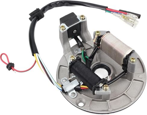 PowerMotor 2 لفائف الإشعال Magneto الجزء الثابت من اللوحة مع دولاب الموازنة واستبدال مجتذب دولاب الموازنة لـ 90cc 110cc 125cc 140cc Taotao Kazuma SSR Baja الصينية الترابية حفرة الدراجة ATV رباعية 4 عجلات in Saudi Arabia