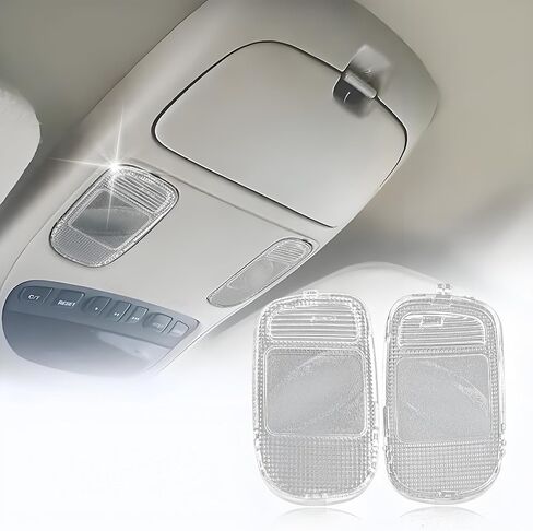 قطعتان من غطاء ضوء القبة الداخلي للسيارة، غطاء عدسة وحدة التحكم العلوية OEM # 5183270AA 5183271AA، مجموعة مصابيح قبة قياسية متوافقة مع دودج رام 1500 2500 3500 4500 5500 in Saudi Arabia