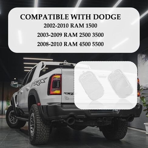 قطعتان من غطاء ضوء القبة الداخلي للسيارة، غطاء عدسة وحدة التحكم العلوية OEM # 5183270AA 5183271AA، مجموعة مصابيح قبة قياسية متوافقة مع دودج رام 1500 2500 3500 4500 5500 in Saudi Arabia