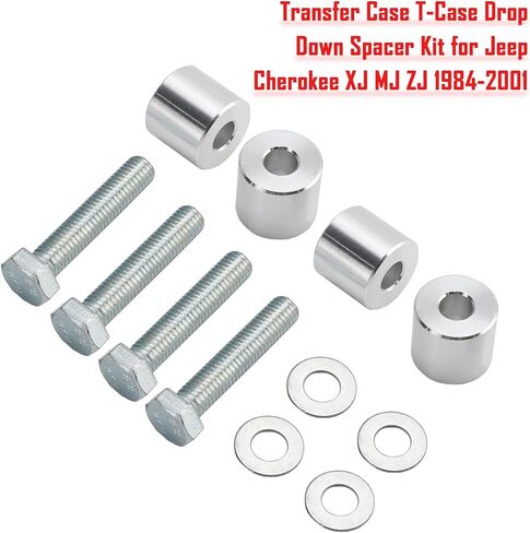 Transfer Case T-Case Drop Down Spacer Kit RE2120, KJ01009BK, J5006 Fit for Jeep Cherokee XJ 1984-2001,Comanche MJ 1986-1992,Grand Cherokee ZJ 1993-1998 in Saudi Arabia