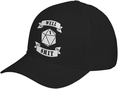 قبعة بيسبول للجنسين قابلة للتعديل من Well Shit DND Dice Game in Saudi Arabia