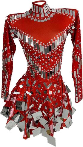 Women Glittering Sequins Prom Dress at Night Club A-line Dress Birthday Party Celebrate Outfit Bar Women Dancer Show Wear in Saudi Arabia