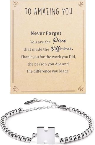 لا تنس أبدًا أنك القطعة التي صنعت الفرق، سوار أحجية مضحك هدية وداع للتقاعد لزملاء العمل والموظفين والرؤساء in Kuwait