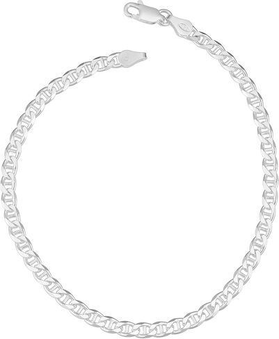سوار Kooljewelry من الفضة الإسترليني مارينر لينك (3.8 ملم، 8.5 بوصة) in Saudi Arabia