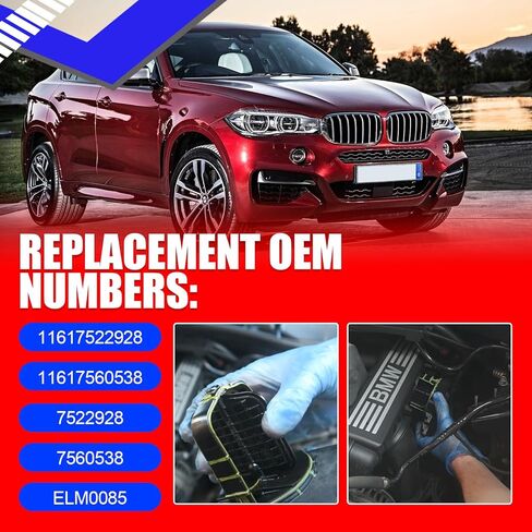 SMMS يمين مدخل الهواء المنوع رفرف الضابط عداء لـ DOHC 4,6Cy 2.0 2.5 3.0L forBMW تقريبًا سلسلة OE:11617560538/11617522928/ELM0085, SM00215 in Saudi Arabia
