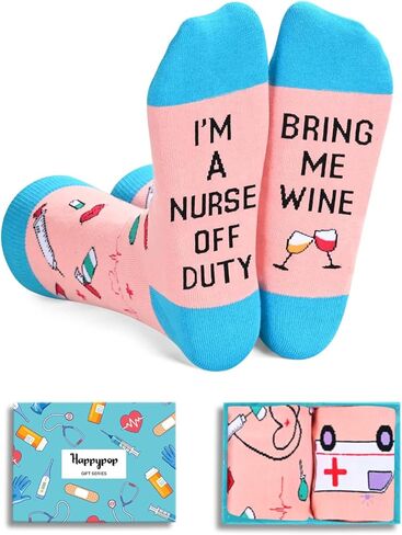 HAPPYPOP Breast Cancer Awareness Socks - Woman Cancer Gift Ideas for Survivors, Pink Chemo Socks in Saudi Arabia