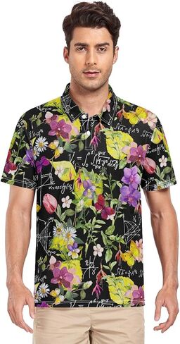 ZZXXB Chemistry Science Molecule Formula Men's Polo Shirts Short Sleeve Quick Dry Athletic Outdoor Sports Golf Shirts XL in Saudi Arabia