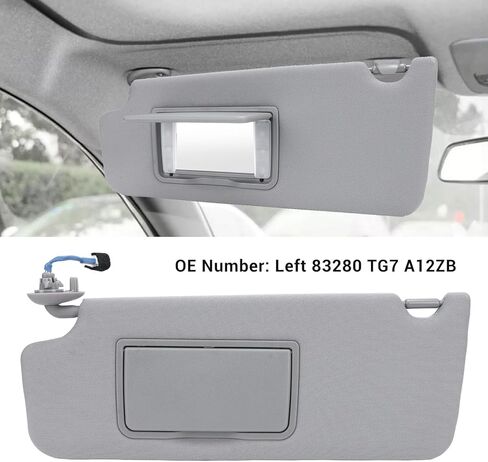 Sun Visor for Car Left Right Driver Side, Car Sun Visor Replacement with Vanity Mirror for 2017 to 2022, Automotive Sunvisor Extension Shade Replacement, Auto Accessories (Left) in Saudi Arabia