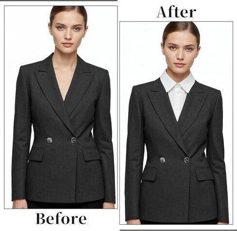 2 قطعة طوق كاذبة للنساء قمصان قابلة للفصل طوق ديكي للنساء أسود أبيض الياقات نصف قميص بلوزة in Kuwait