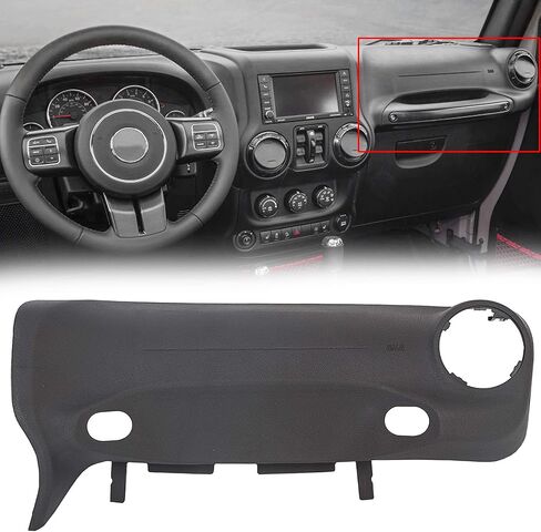 HECASA Right Dashboard Panel Cover Compatible with 2015 2016 2017 2018 Jeep Wrangler JK Dash Board Cover Instrument Panel Passenger Side Replacement for 5QZ89DX9AB in Saudi Arabia