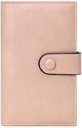 Wallet Women Rfid Blocking With Passport And Credit Cards Holder Purse For Minimalist Soft Leather Cash Zipper Monederos (pink) in Saudi Arabia