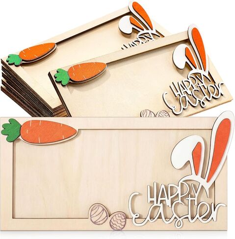 6 Pcs Easter Bunny Money Holder for Cash Gift Cute Wooden Bunny Card Holders Bulk Gift Box Spring Easter Basket Fillers Decor in Saudi Arabia