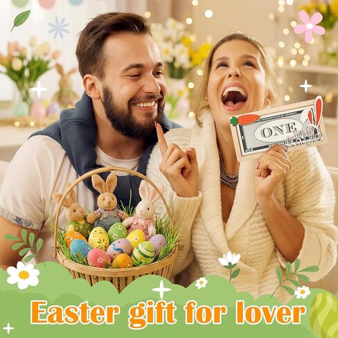 6 Pcs Easter Bunny Money Holder for Cash Gift Cute Wooden Bunny Card Holders Bulk Gift Box Spring Easter Basket Fillers Decor in Saudi Arabia