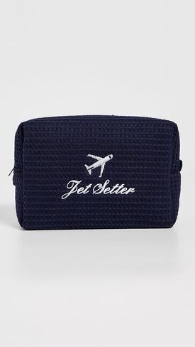 Women's Jet Setter Waffle Pouch, Navy, One Size in Saudi Arabia