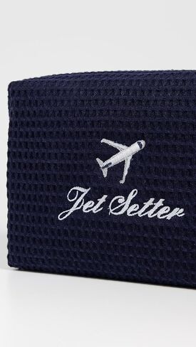 Women's Jet Setter Waffle Pouch, Navy, One Size in Saudi Arabia