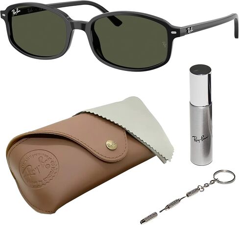 نظارات شمسية Ray-Ban RB2232 SAM مستطيلة الشكل للرجال والنساء مع مجموعة نظارات RAYBAN الرسمية - تصميم كلاسيكي خالد in Saudi Arabia
