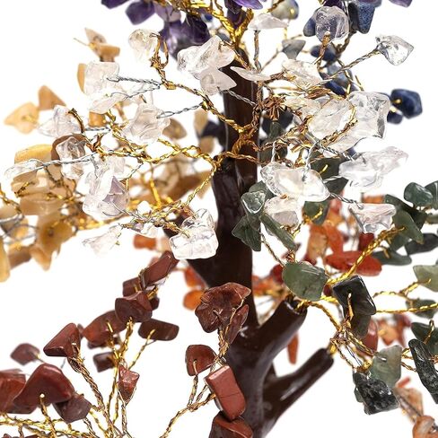 Chakra Tree of Life With Stones and Crystals - Home Decor, Meditation Accessories, Spiritual Gifts - Gemstones for Beginners in Saudi Arabia