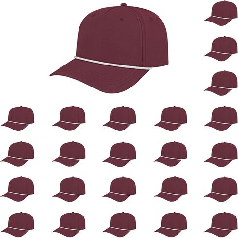 Cap America i7256 Structured 5-Panel UV Guard Icon Performance Rope Cap w/Adjustable Snapback Closure | Bulk Pack Available in Saudi Arabia