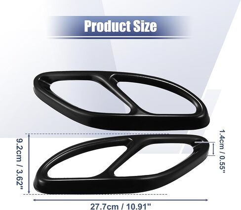 X AUTOHAUX Pair Exhaust Tail Pipe Mufflers Cover Rear Bumper Cylinder Exhaust Pipe Cover for Mercedes-Benz a B C E CLA GLC GLE GLS Class W205 W213 X253 in Saudi Arabia