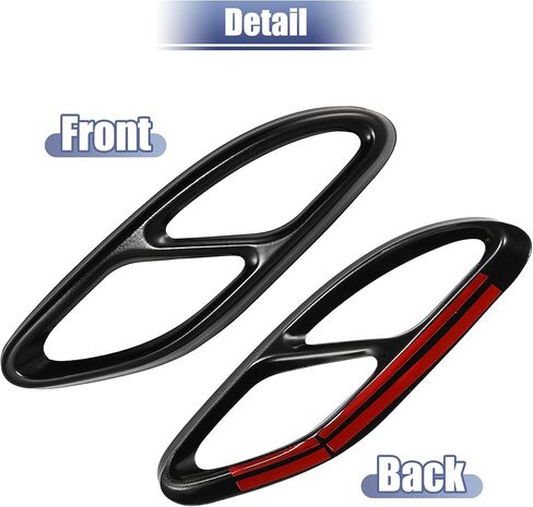 X AUTOHAUX Pair Exhaust Tail Pipe Mufflers Cover Rear Bumper Cylinder Exhaust Pipe Cover for Mercedes-Benz a B C E CLA GLC GLE GLS Class W205 W213 X253 in Saudi Arabia