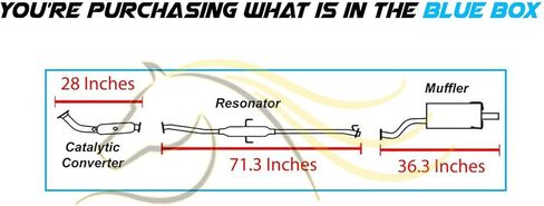 Exhaust Catalytic Resonator Muffler Kit Compatible for 2005-2006 Honda CR-V 2.4L | EPA-Approved | Stainless Steel | Northeastern Exhaust | Free Gaskets, Clamp, and Bolt Kit Included in Saudi Arabia