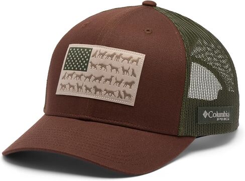 كولومبيا للجنسين PHG Game Flag Mesh Snap Back، التبغ / علم الكلب، مقاس واحد in Saudi Arabia