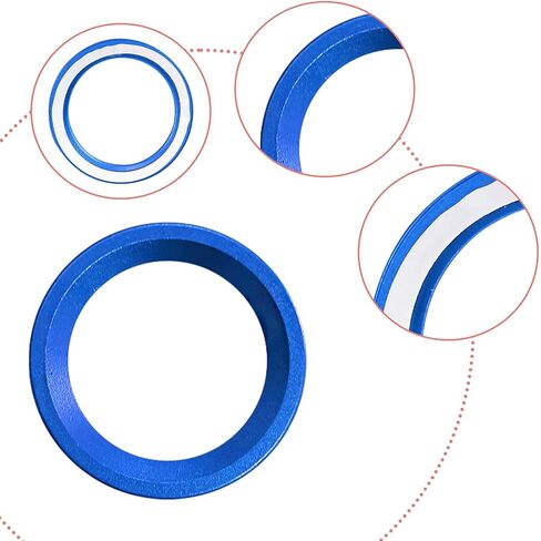 Bilisin Aluminum Engine Push Start Button Cover Trim Compatible with Honda Accord 10th Gen 2018-2022,CRV 5th Gen 2017-2022 Ignition Button Cover Interior Accessories(Blue) in Saudi Arabia
