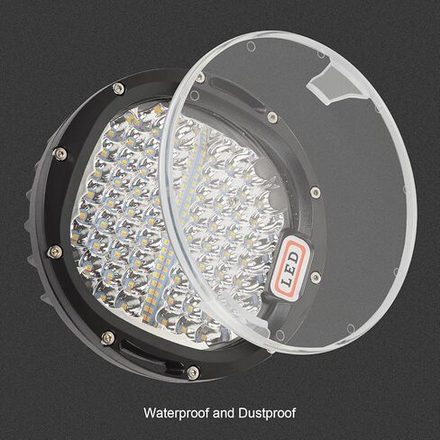 شريط إضاءة LED دائري مقاس 7 بوصات من Safego - قطعتان بقوة 270 وات ثنائي اللون أبيض/كهرمان، شعاع بقعة مقاوم للماء للقيادة على الطرق الوعرة - متوافق مع الشاحنات وسيارات الدفع الرباعي والمركبات ATV والجرار والقارب in Kuwait