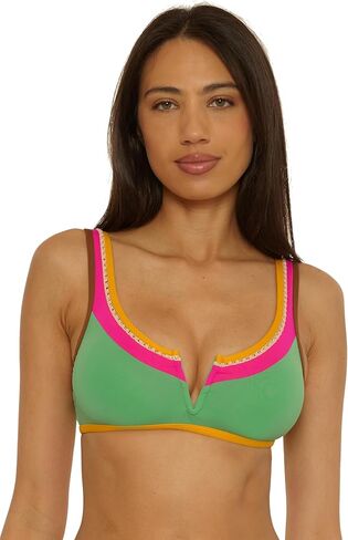 Lucky Brand Womens Maldives Scoop Bikini Top, Adjustable, Tie Back, Swimwear Separates for Women in Saudi Arabia
