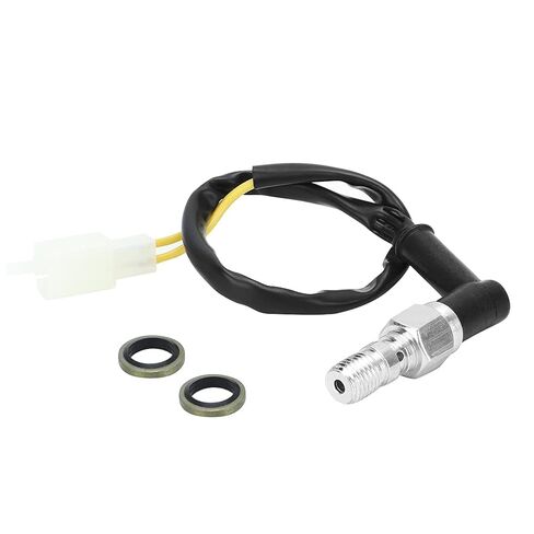 خط تبديل الفرامل الهيدروليكي للدراجة النارية M10x1.25، خط مفتاح ضوء الفرامل العالمي مع غسالات قطعتين لمضخة هيدروليكية للدراجات النارية ضوء الضغط الخلفي، 3.34 سم، الكوع in Kuwait