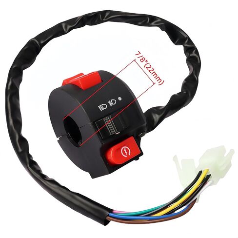 3 وظائف مفتاح التحكم في بدء التشغيل الأيسر 4 أسلاك مفتاح الإشعال، صندوق CDI ومجموعة استبدال قابس الإشعال A7TC لـ 50cc 70cc 90cc 110cc 125cc ATV Dirt Bike Go Kart Quad TaoTao Coolster Sunl Apollo in Kuwait