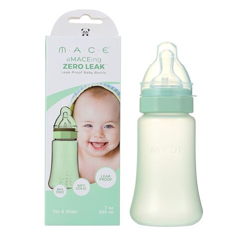 aMACEing Zero Leak Baby Bottle with Anti-Colic Vent and Variable Flow, Leak-Proof 7oz (Yellow) in Saudi Arabia