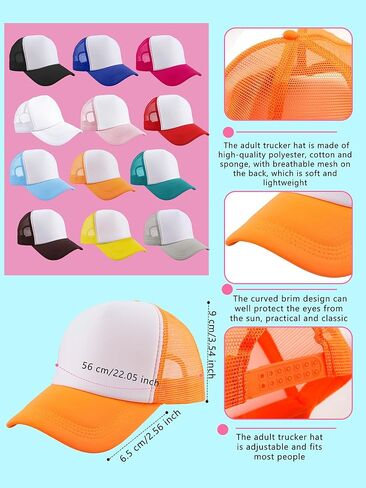 50 Pcs Kids Sublimation Trucker Hat Bulk Adjustable Mesh Baseball Hat Summer Baseball Cap Blank Trucker Caps in Saudi Arabia