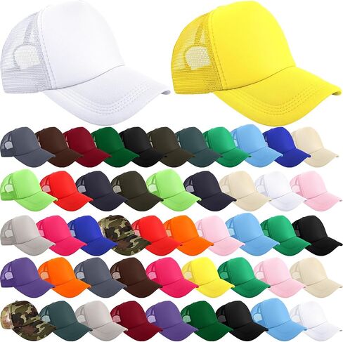 50 Pcs Kids Sublimation Trucker Hat Bulk Adjustable Mesh Baseball Hat Summer Baseball Cap Blank Trucker Caps in Saudi Arabia
