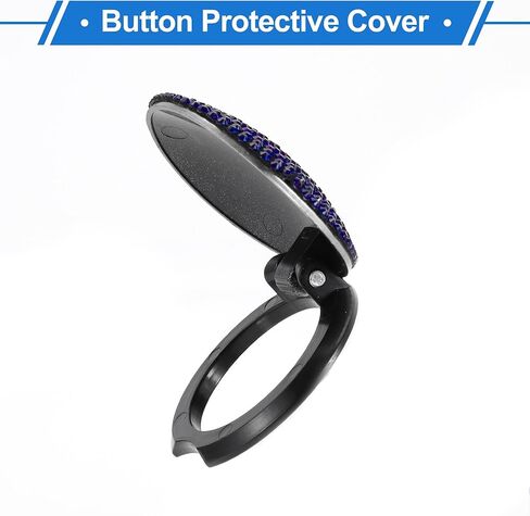 Car Push Start Button Cover, Engine Push Button Protection Cover Universal for Car Stylish ABS 4.2cm Blue in Saudi Arabia