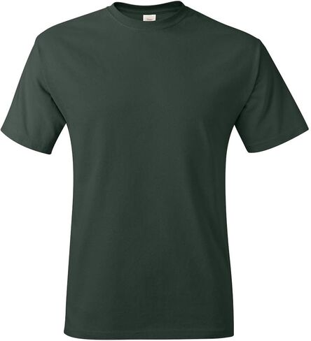Hanes Authentic Short Sleeve T-Shirt, 100% Pre-Shrunk Cotton, Classic Fit, Tear Away Label, Deep Forest, 4XL in Saudi Arabia