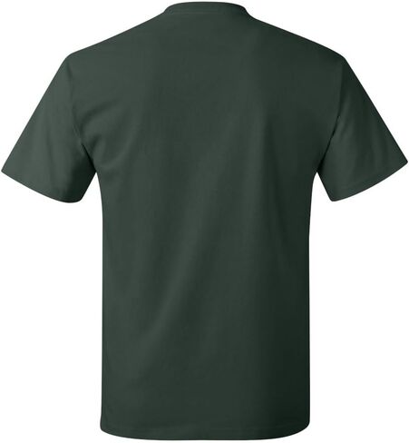 Hanes Authentic Short Sleeve T-Shirt, 100% Pre-Shrunk Cotton, Classic Fit, Tear Away Label, Deep Forest, 4XL in Saudi Arabia
