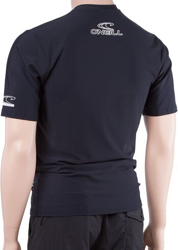 O'Neill Wetsuits Wetsuits UV Sun Protection Mens Basic Skins Short Sleeve Tee Sun Shirt Rash Guard, Black, X-Large in Saudi Arabia