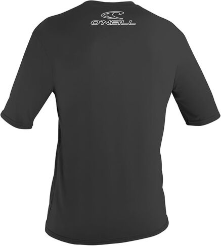 O'Neill Wetsuits Wetsuits UV Sun Protection Mens Basic Skins Short Sleeve Tee Sun Shirt Rash Guard, Black, X-Large in Saudi Arabia