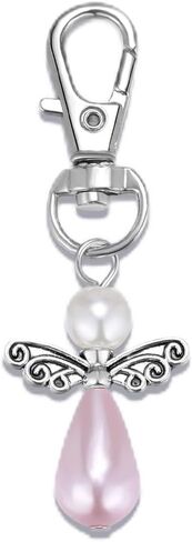 Travel Guardian Angel Charm Keychain, Safe Travels Good Luck Charm, Travel Gift for Traveler, Adventure Blessing Accessory in Kuwait