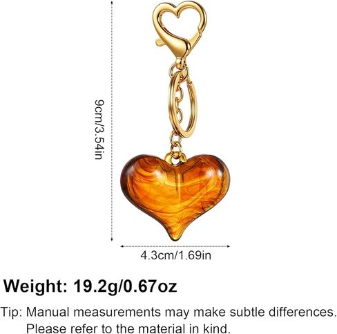 Amber Bow Bag Charms Cute Heart Key Chains Bow Purse Charms for Handbags,Keychain Gifts for Women in Saudi Arabia