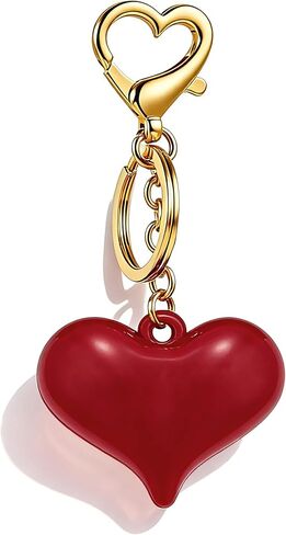 Amber Bow Bag Charms Cute Heart Key Chains Bow Purse Charms for Handbags,Keychain Gifts for Women in Saudi Arabia