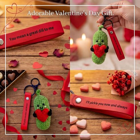 Pickle Bag Charm Gift for Valentine’s Day, Anxiety Relief, Friends, Boyfriend & Backpack Keychain Accessory in Saudi Arabia