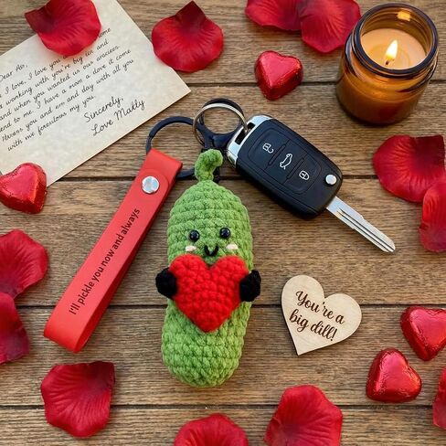 Pickle Bag Charm Gift for Valentine’s Day, Anxiety Relief, Friends, Boyfriend & Backpack Keychain Accessory in Saudi Arabia